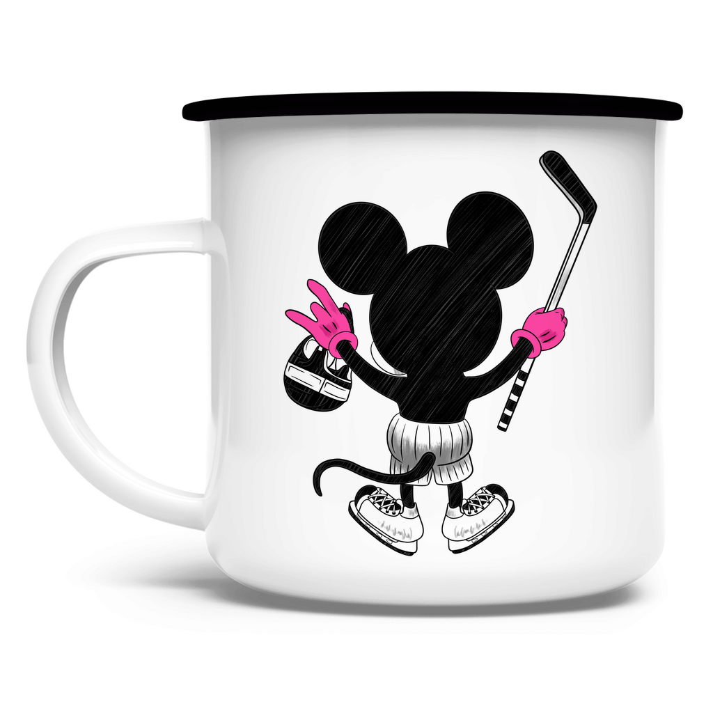 Emaille Tasse HOCKEYMOUSE PINK