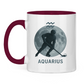 Tasse zweifarbig STERNZEICHEN AQUARIUS / WASSERMANN