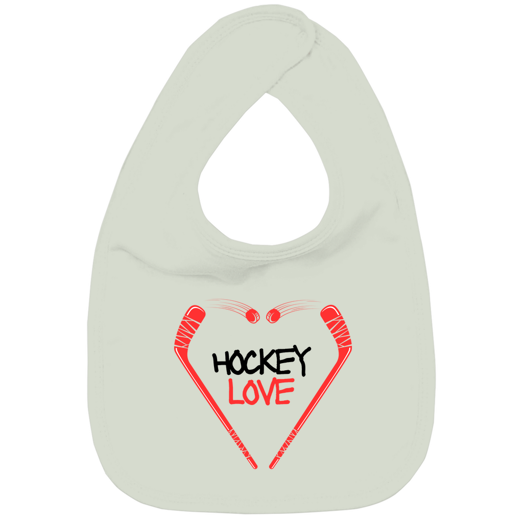 Kinder Bio Lätzchen HOCKEYLOVE STICKHEART