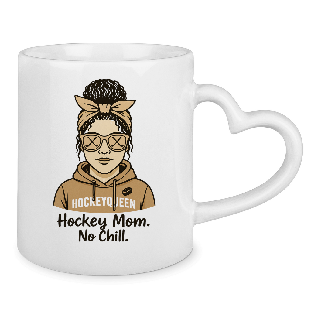 Tasse mit Herzhenkel HOCKEY MOM - NO CHILL