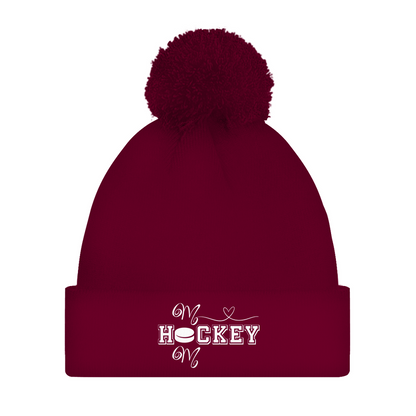 Bommelmütze HOCKEY MOM HEART