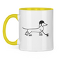 Tasse zweifarbig HOCKEY DACKEL