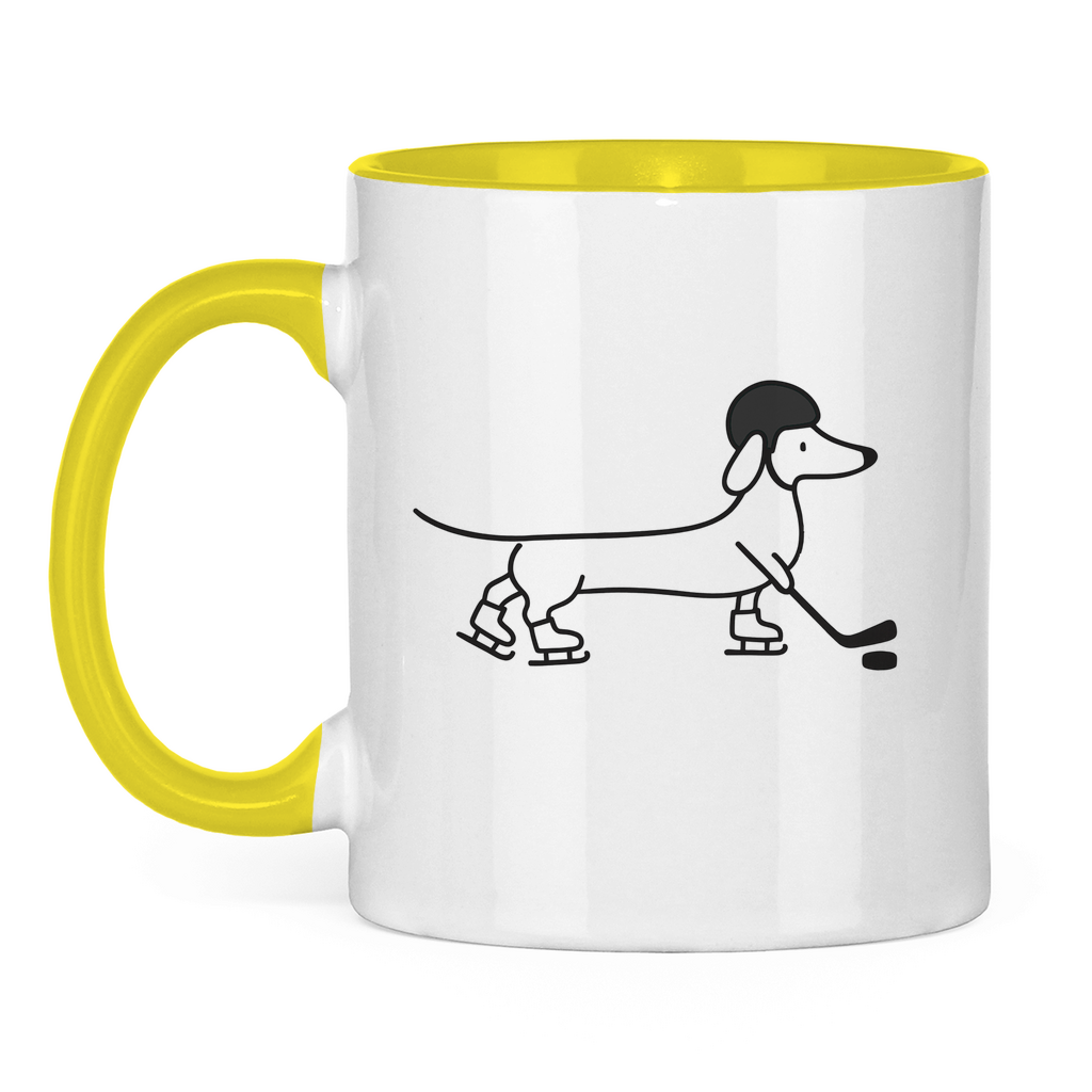 Tasse zweifarbig HOCKEY DACKEL