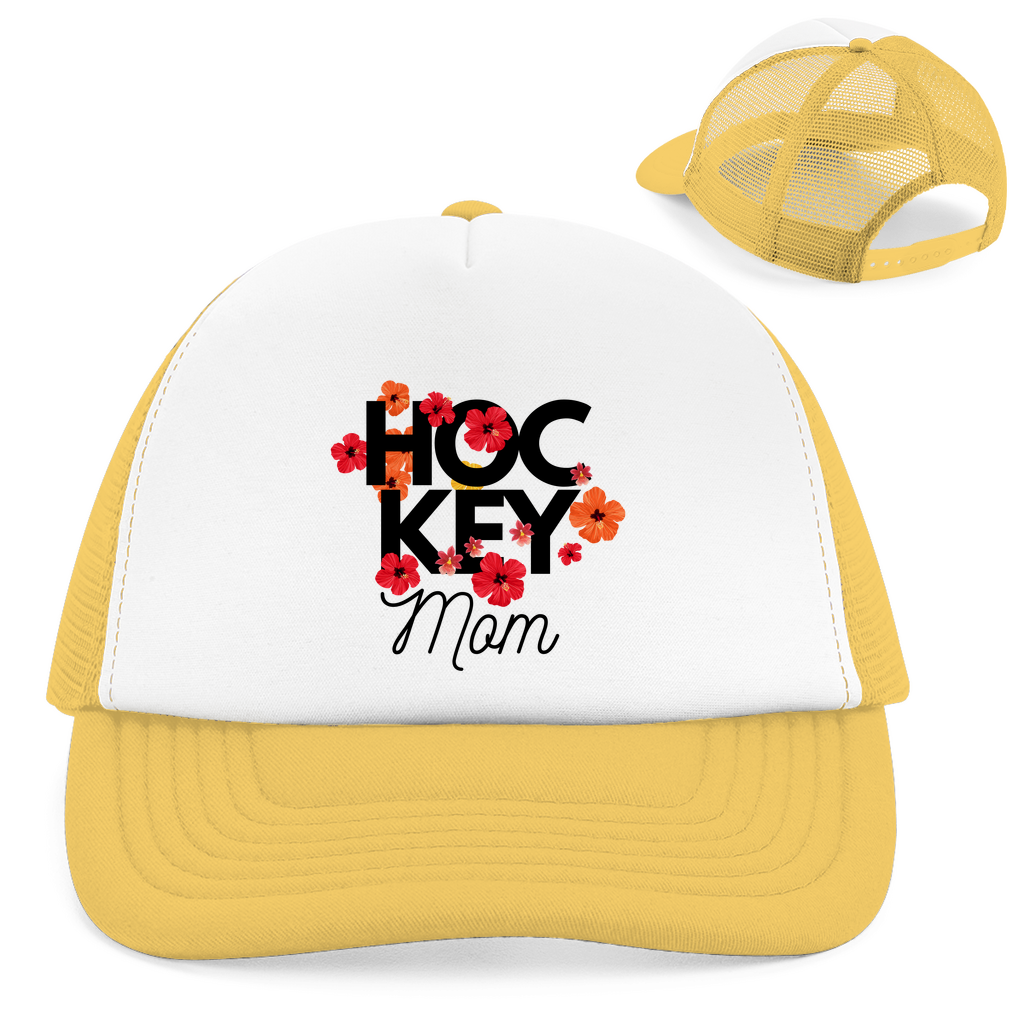 Retro Cap HOCKEY MOM FLOWERS