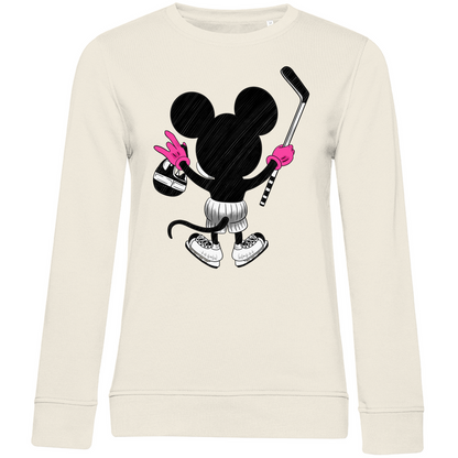 Ladies Sweatshirt HOCKEYMOUSE PINK