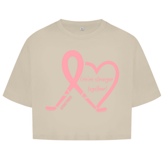 Ladies Crop Top PINKTOBER STRONGER TOGETHER