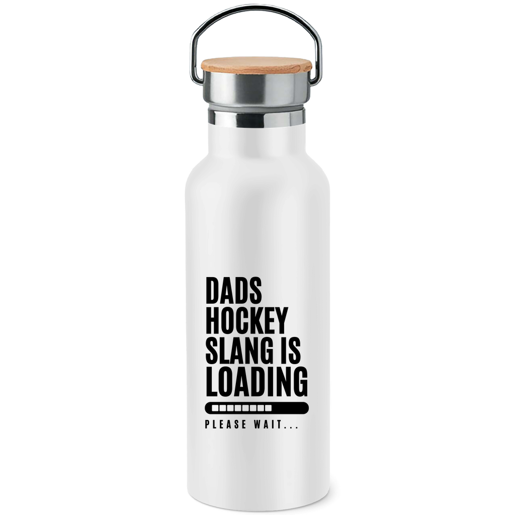 Edelstahl-Trinkflasche HOCKEYDADS SLOGAN