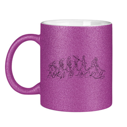 Glitzertasse BORN TO HOCKEY EVULUTION