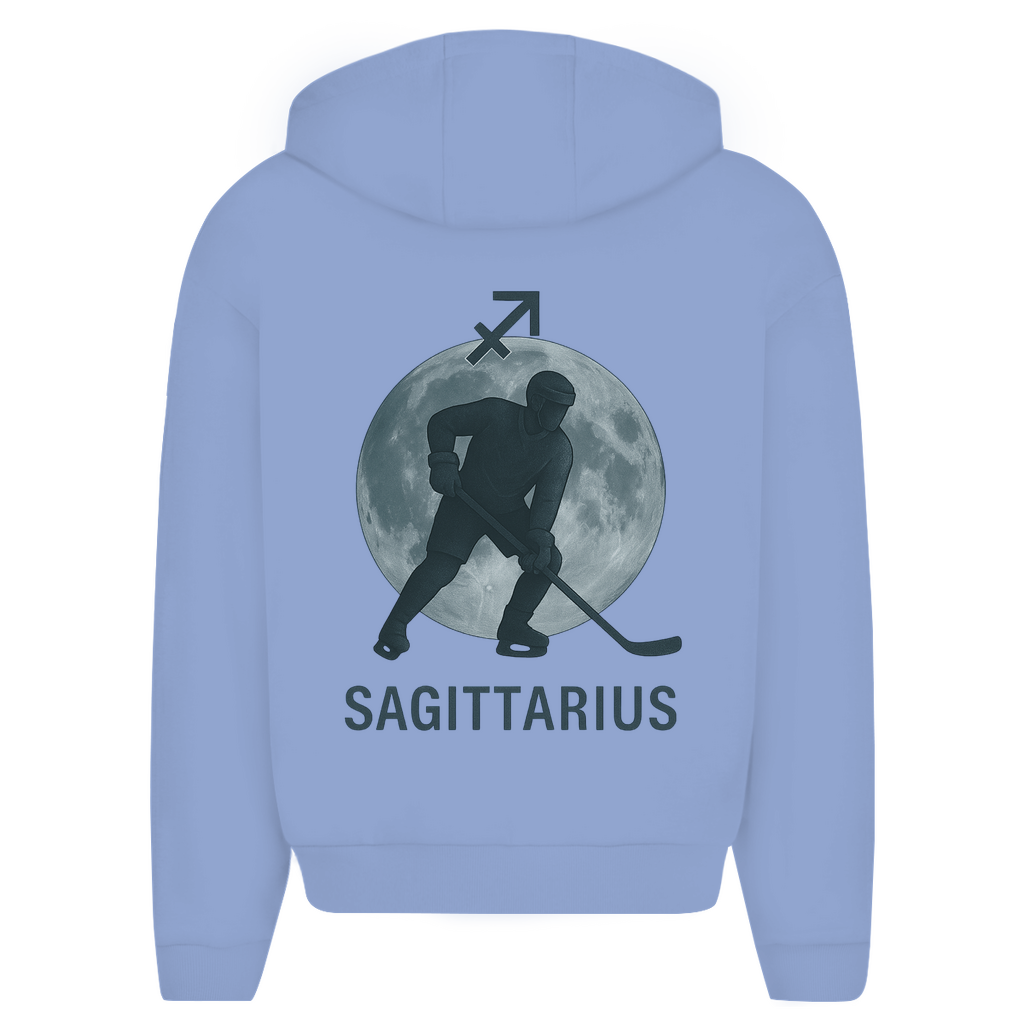 Oversize Zipper STERNZEICHEN SAGITTARIUS  / SCHÜTZE (front&back)