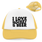 Retro Cap I LOVE HOCKEY & BEER