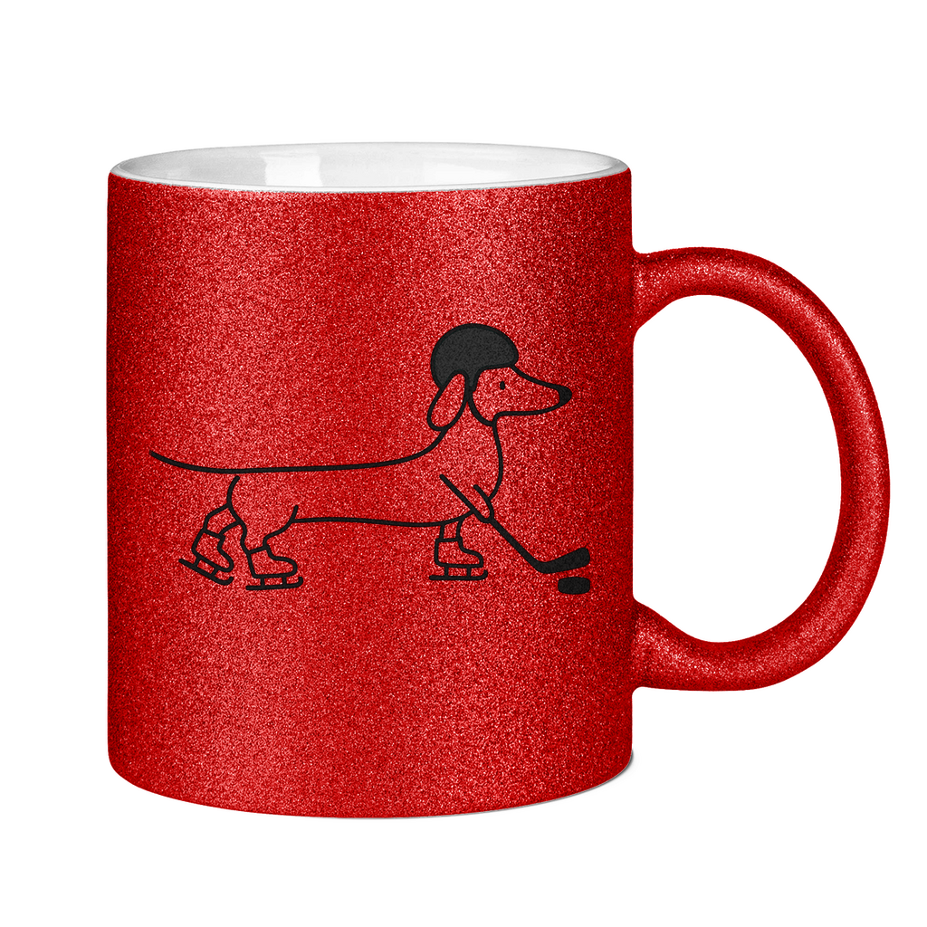 Glitzertasse HOCKEY DACKEL