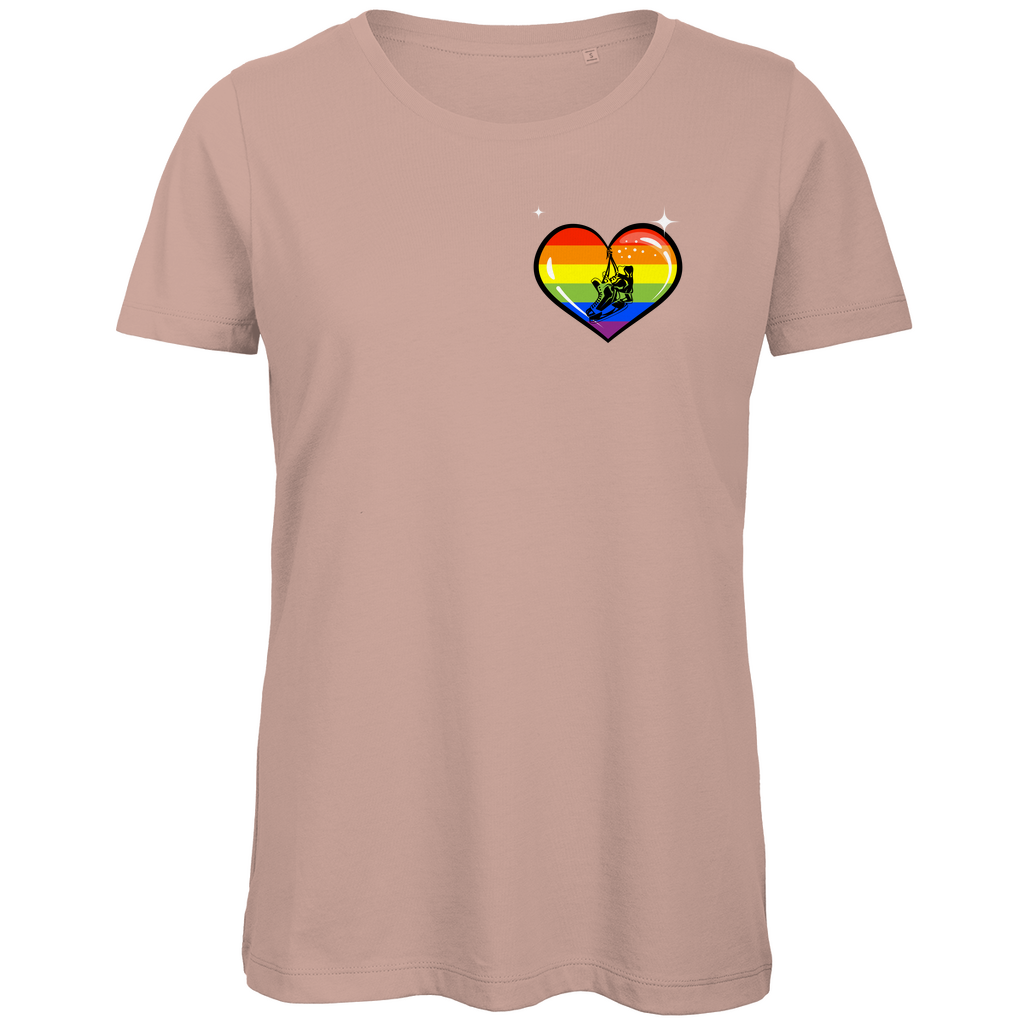 Ladies T-Shirt RAINBOW SKATE HEART