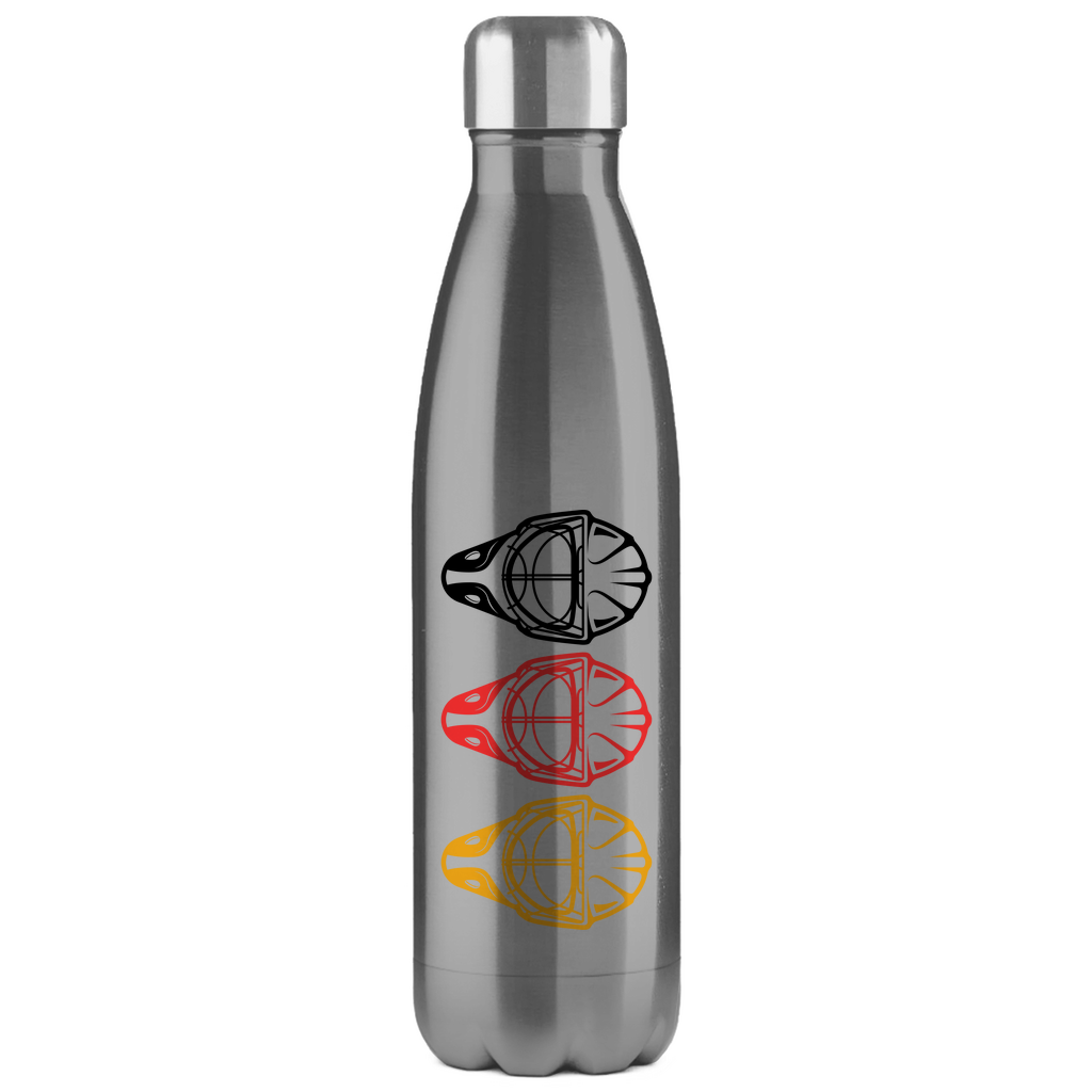 Edelstahl-Thermoflasche TEAM GOALIE MASKE SCHWARZ-ROT-GOLD