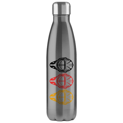 Edelstahl-Thermoflasche TEAM GOALIE MASKE SCHWARZ-ROT-GOLD