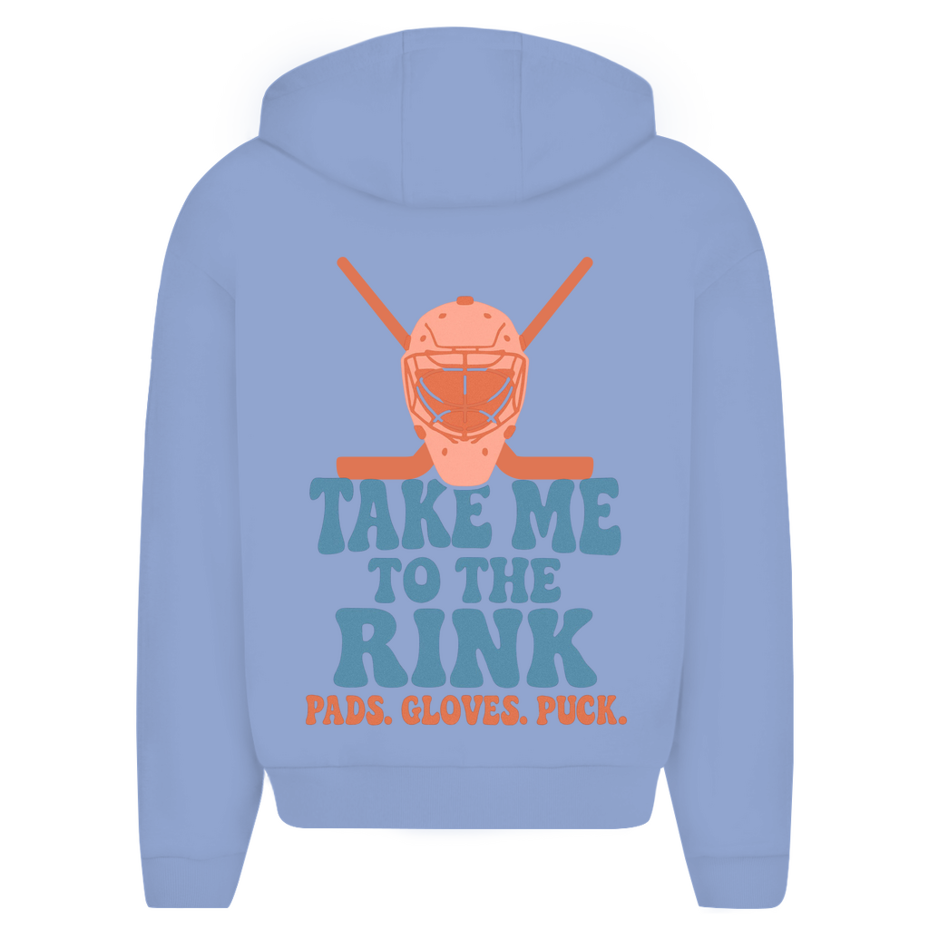 Oversize Zipper TAKE ME TO THE RINK GOALIE (back)