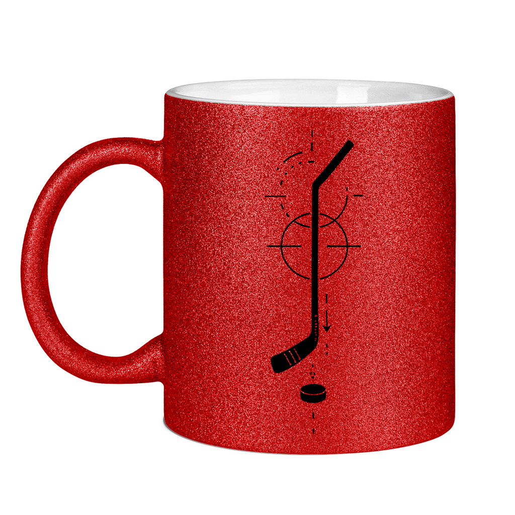 Glitzertasse HOCKEYSTICK MODERN
