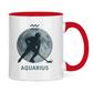 Tasse zweifarbig STERNZEICHEN AQUARIUS / WASSERMANN
