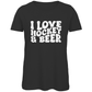 Ladies T-Shirt I LOVE HOCKEY & BEER