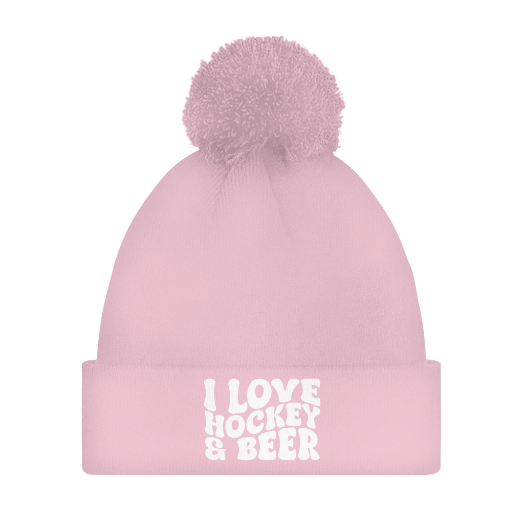 Bommelmütze  I LOVE HOCKEY & BEER