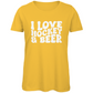 Ladies T-Shirt I LOVE HOCKEY & BEER