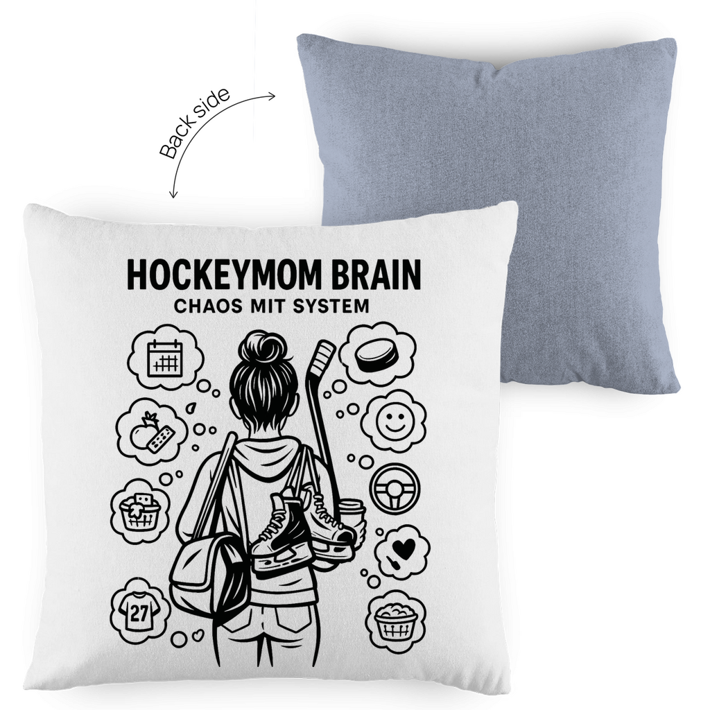 Kopfkissen zweifarbig HOCKEYMOM BRAIN