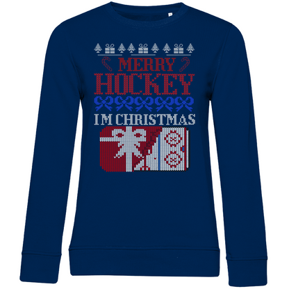 Ladies Sweatshirt UGLY CHRISTMAS MERRY HOCKEY