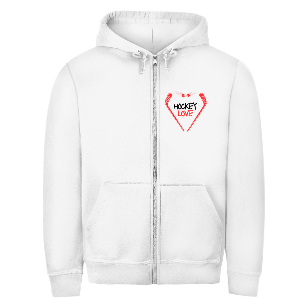 Unisex Zipper HOCKEYLOVE STICKHEART (front&back)