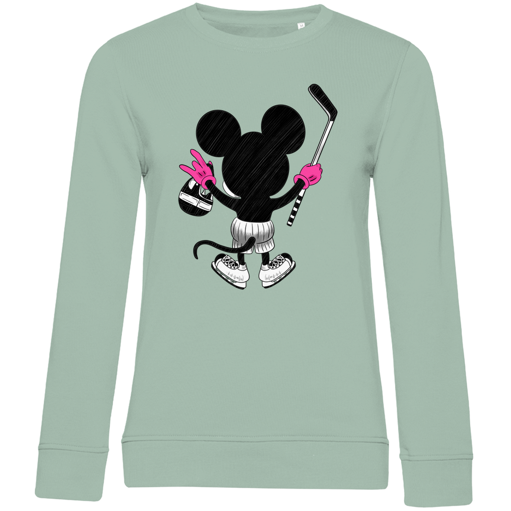 Ladies Sweatshirt HOCKEYMOUSE PINK