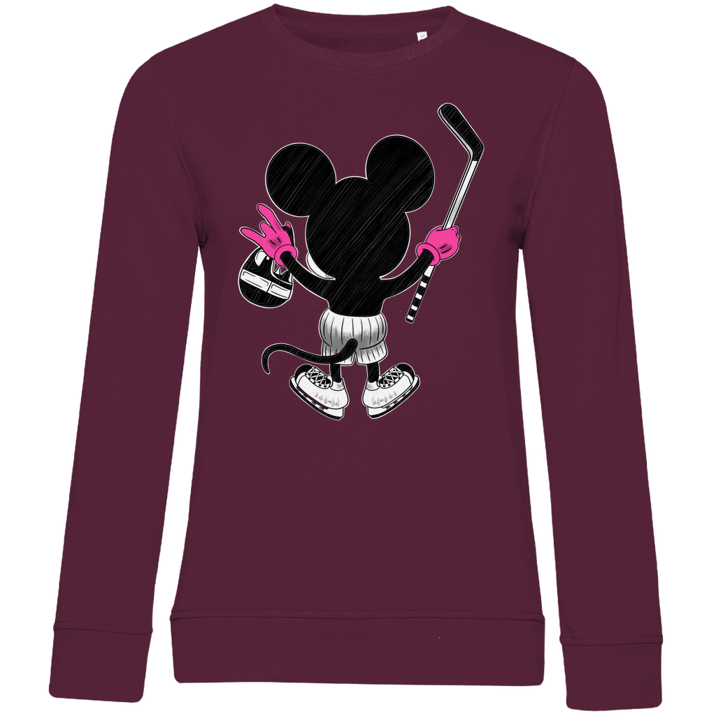 Ladies Sweatshirt HOCKEYMOUSE PINK