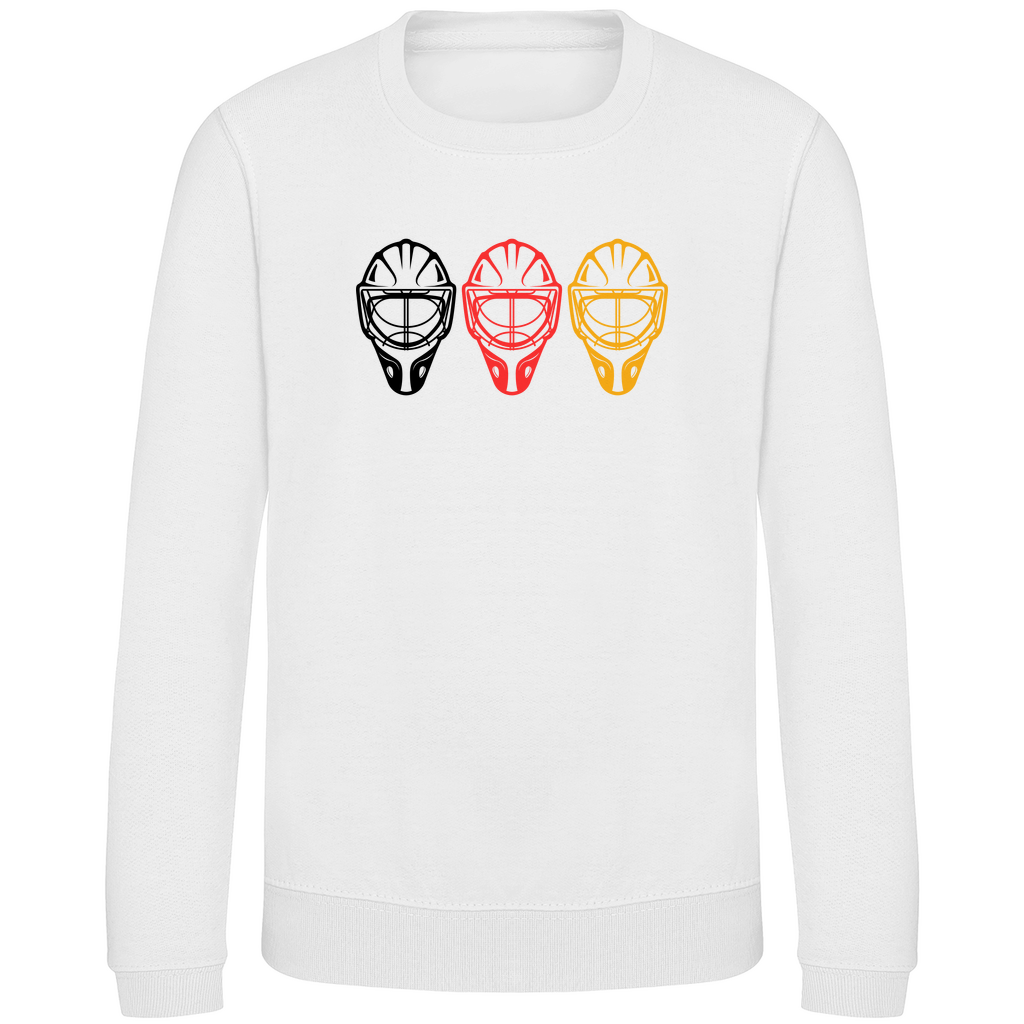 Kids Sweatshirt TEAM GOALIE MASKE SCHWARZ-ROT-GOLD