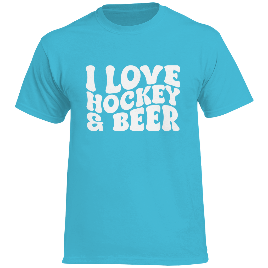 T-Shirt I LOVE HOCKEY & BEER