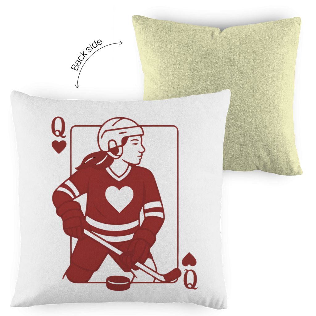 Kopfkissen zweifarbig HOCKEY HERZKÖNIGIN