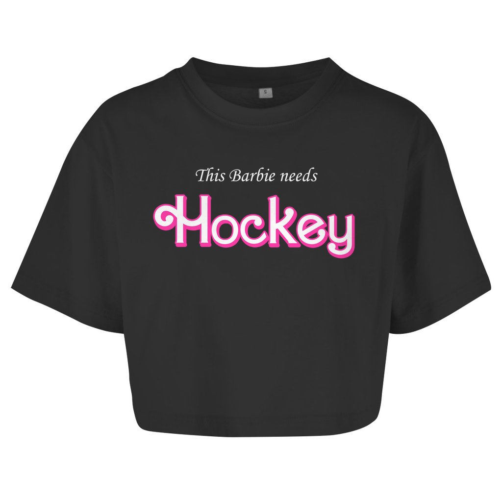 Ladies Crop Top BARBIE NEEDS HOCKEY