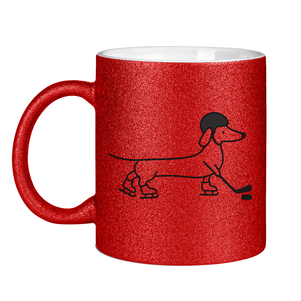 Glitzertasse HOCKEY DACKEL