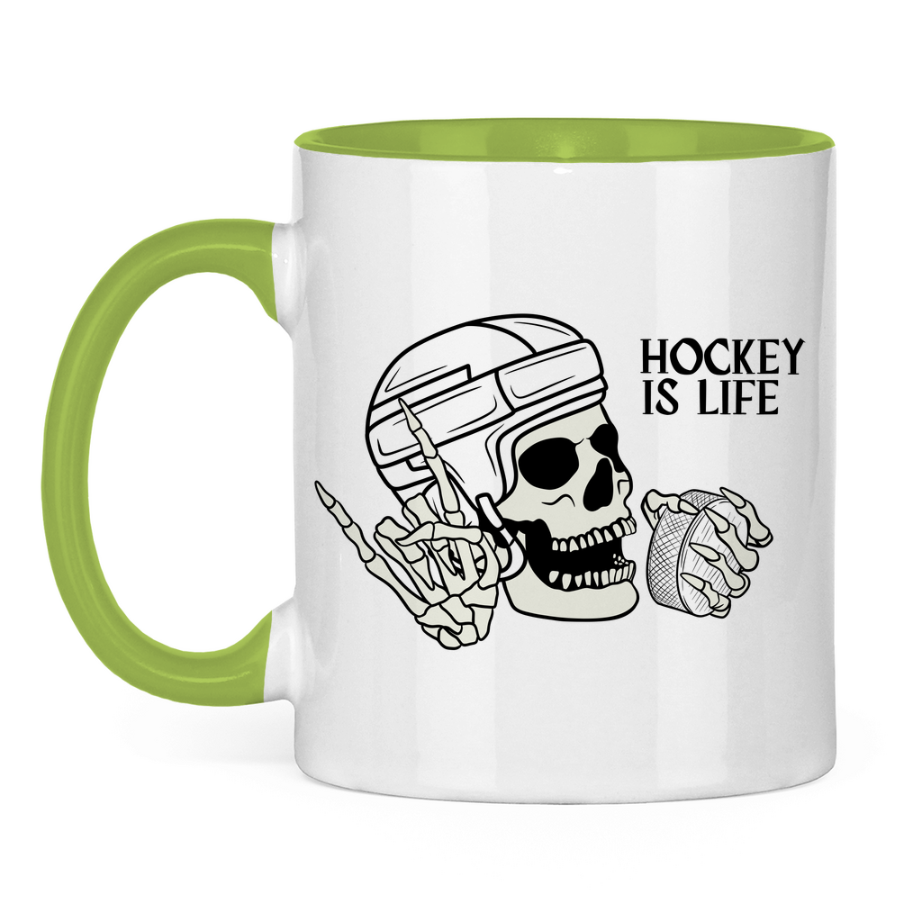 Tasse zweifarbig HOCKEY IS LIFE