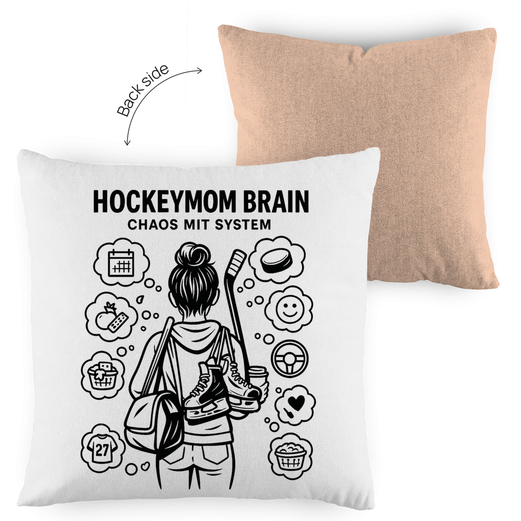 Kopfkissen zweifarbig HOCKEYMOM BRAIN