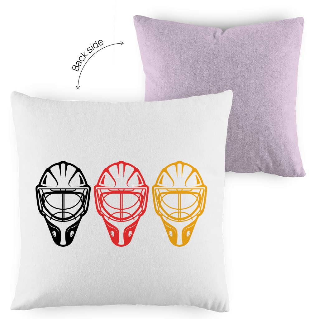 Kopfkissen zweifarbig GOALIE MASKE SCHWARZ-ROT-GOLD