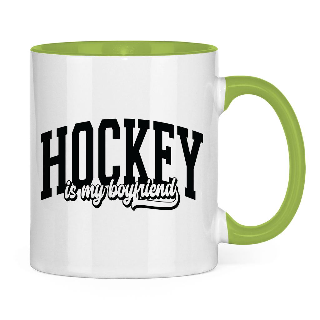 Tasse zweifarbig HOCKEY IS MY BOYFRIEND