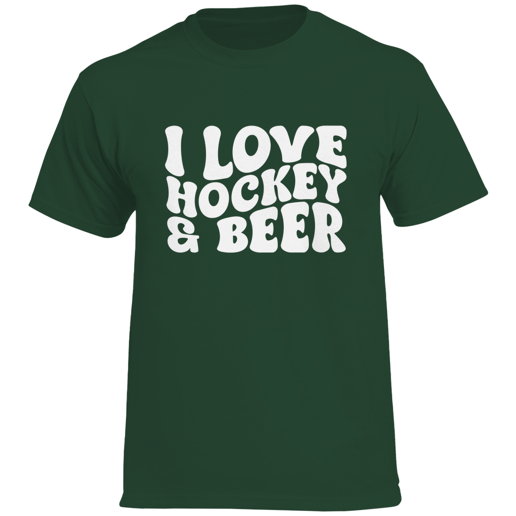 T-Shirt I LOVE HOCKEY & BEER