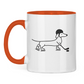 Tasse zweifarbig HOCKEY DACKEL