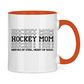 Tasse zweifarbig HOCKEYMOM NERVES & HEART