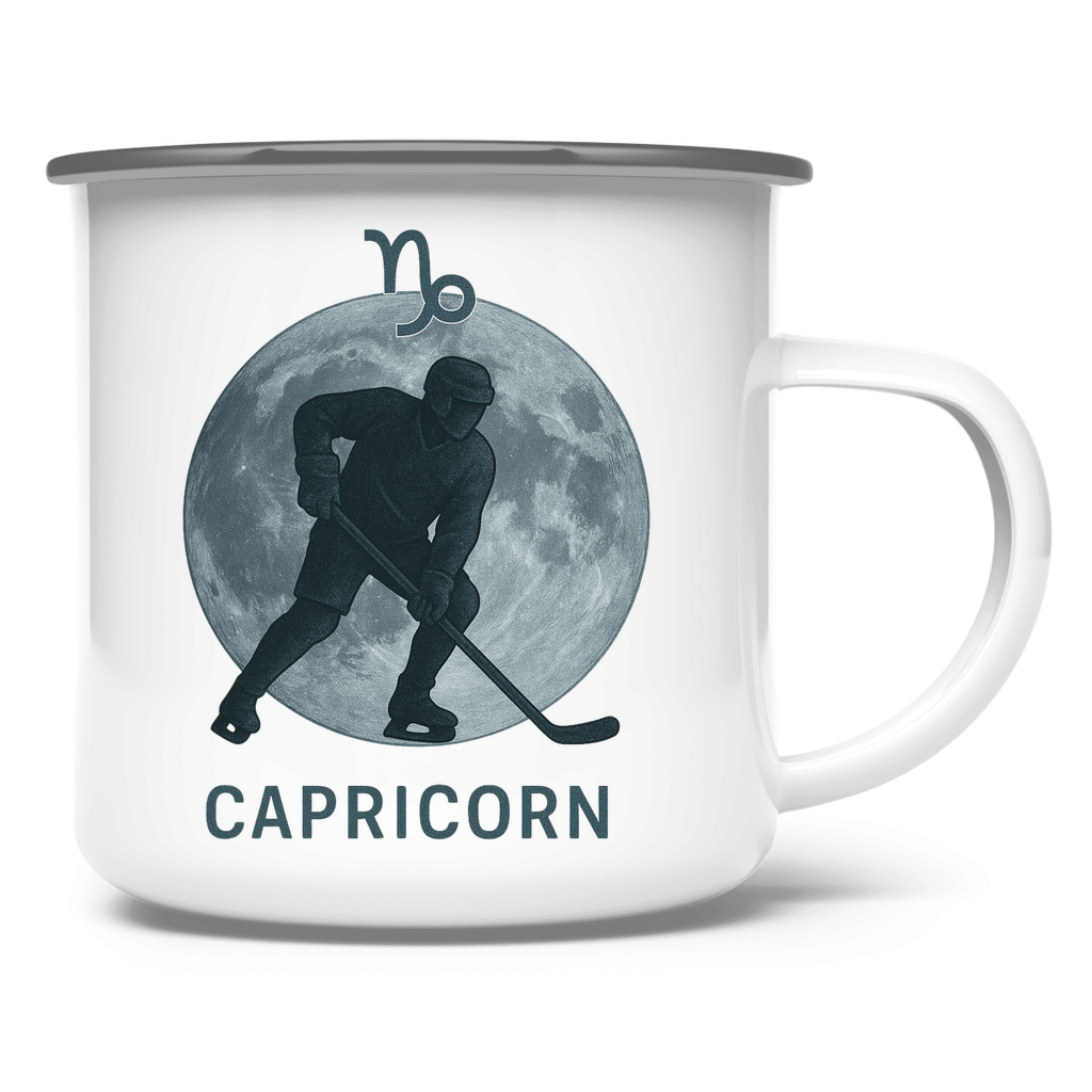 Emaille Tasse STERNZEICHEN CAPRICORN / STEINBOCK