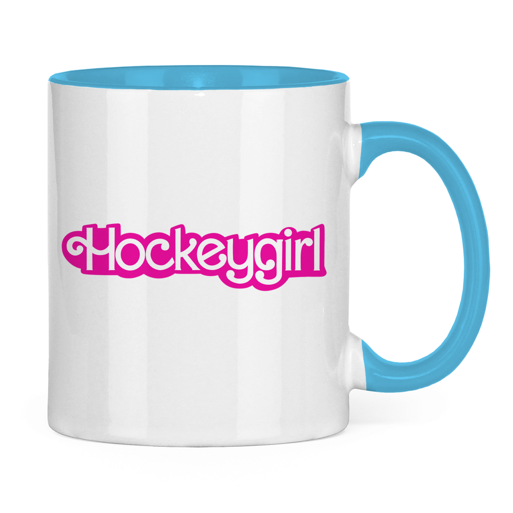 Tasse zweifarbig HOCKEYGIRL SCHRIFT