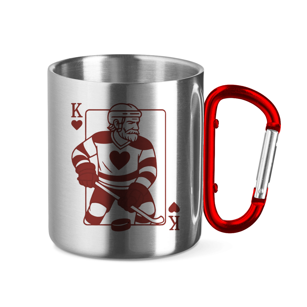 Edelstahltasse HOCKEY HERZKÖNIG