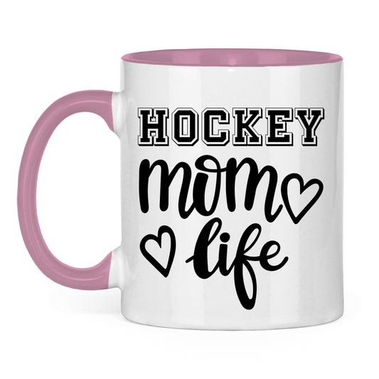 Tasse zweifarbig HOCKEY MOM LIFE