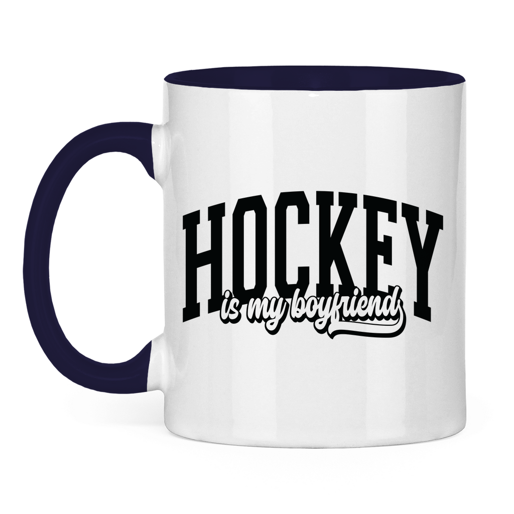 Tasse zweifarbig HOCKEY IS MY BOYFRIEND
