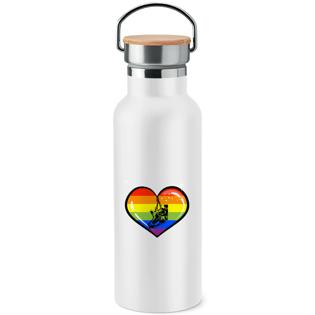 Edelstahl-Trinkflasche RAINBOW SKATE HEART