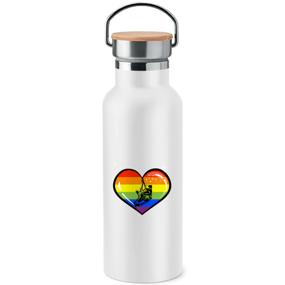 Edelstahl-Trinkflasche RAINBOW SKATE HEART