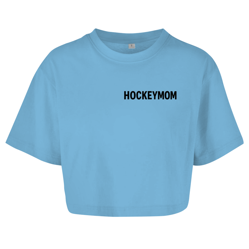 Ladies Crop Top HOCKEYMOM BRAIN (front&back)