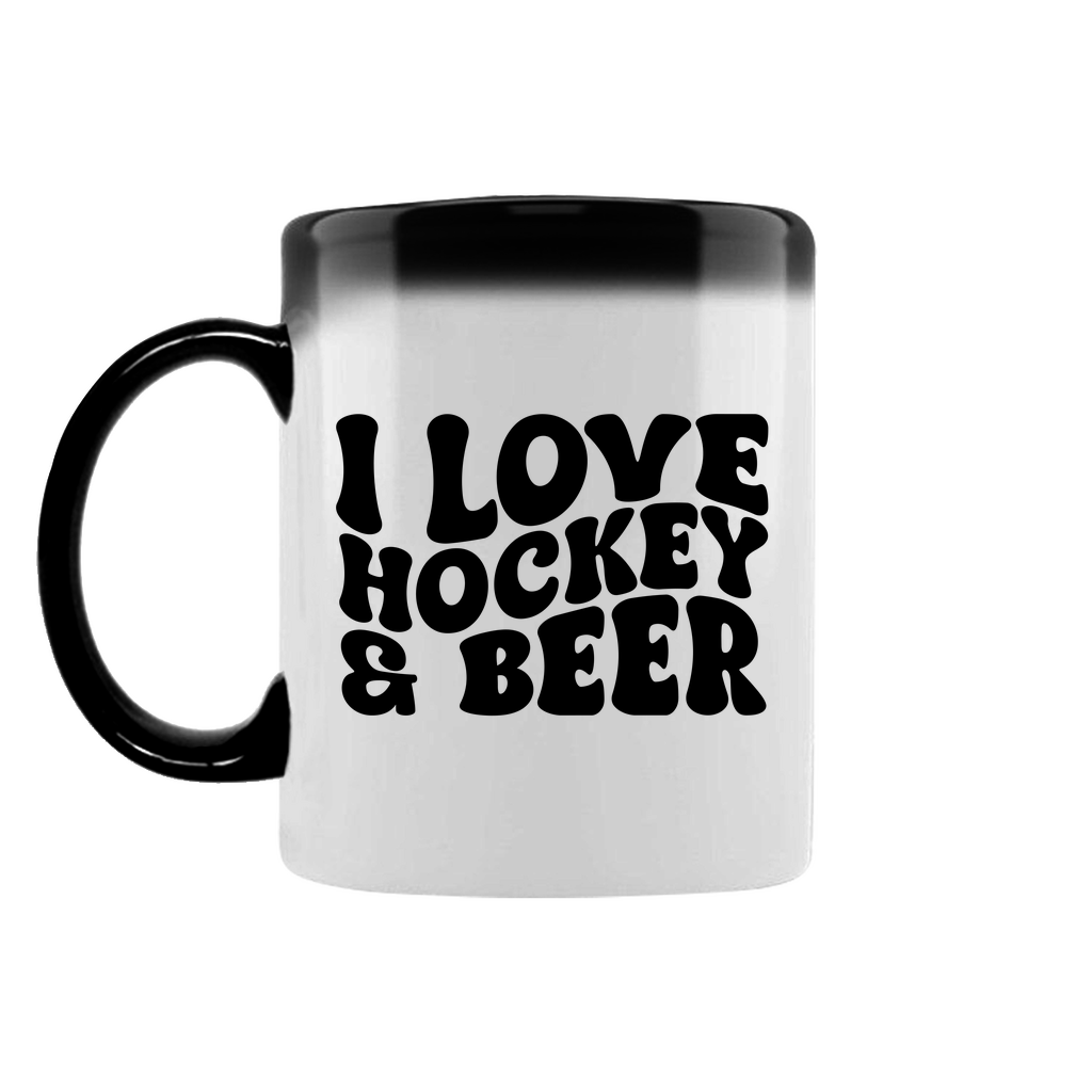 Zaubertasse  I LOVE HOCKEY & BEER